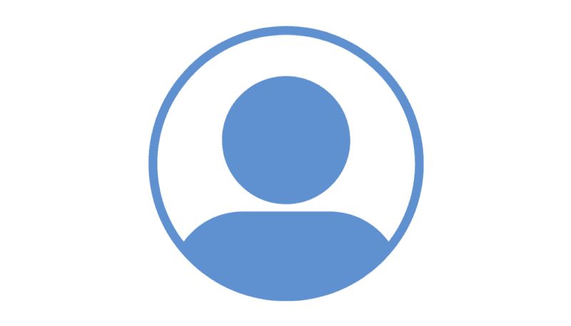 Our team face logo, color light blue